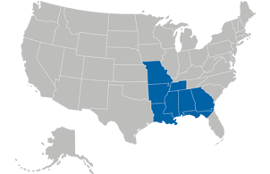 Image of Southeast Regional Map