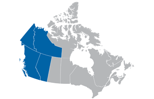 Imagem do Mapa Regional do Oeste do Canadá