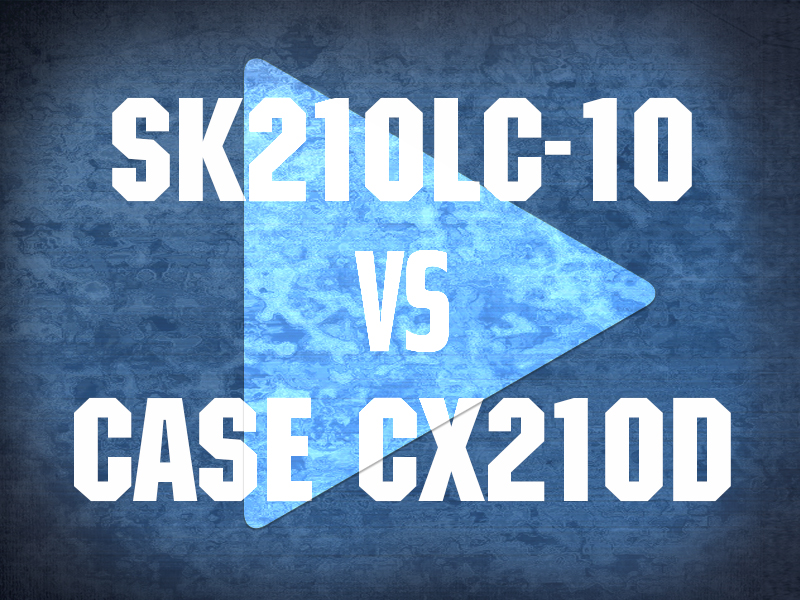 SK210LC-10 vs Case CX210D Video