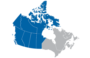 Image of Western Canada Regional Map