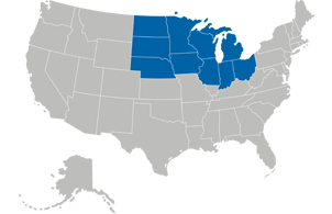 Image of Midwest Regional Map