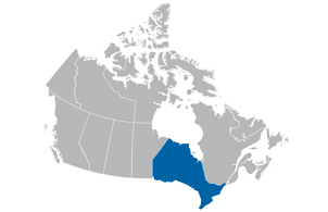 Image of Central Canada Regional Map